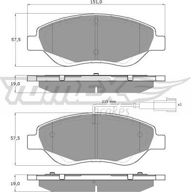 TOMEX brakes TX 12-50 - Komplet Pločica, disk-kočnica www.molydon.hr