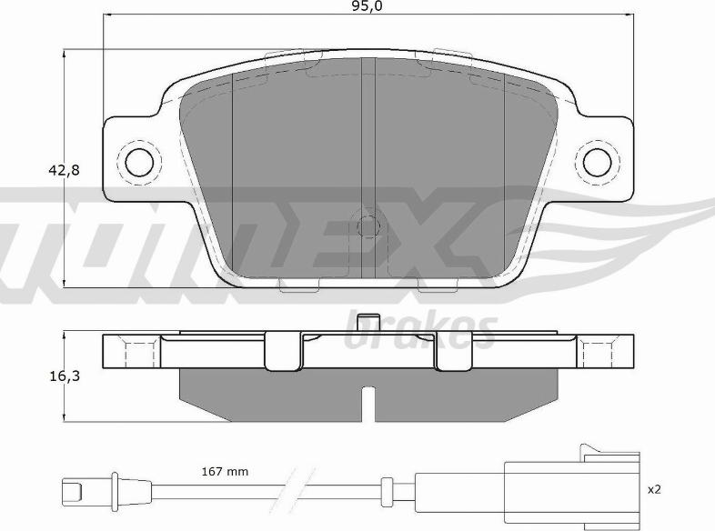 TOMEX brakes TX 12-511 - Komplet Pločica, disk-kočnica www.molydon.hr