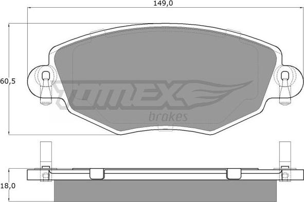 TOMEX brakes TX 12-58 - Komplet Pločica, disk-kočnica www.molydon.hr