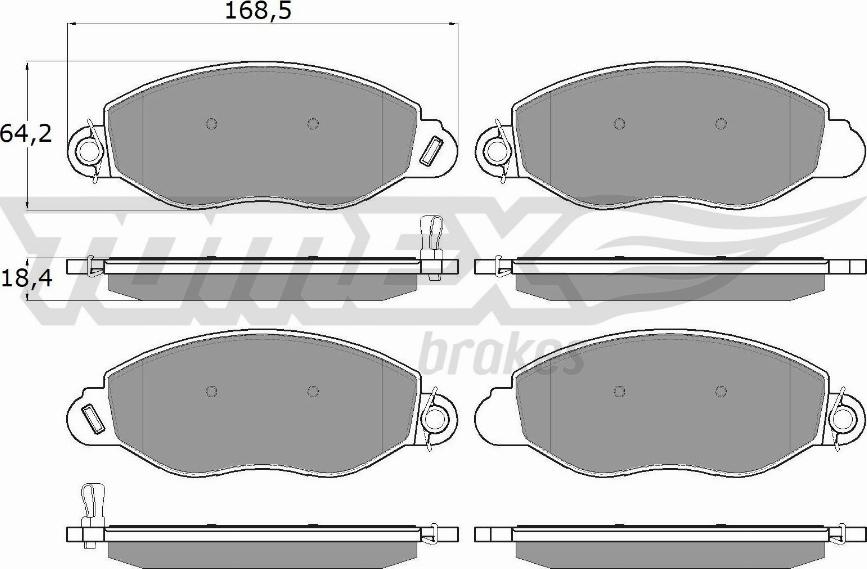 TOMEX brakes TX 12-61 - Komplet Pločica, disk-kočnica www.molydon.hr