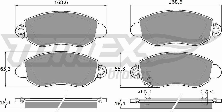 TOMEX brakes TX 12-62 - Komplet Pločica, disk-kočnica www.molydon.hr