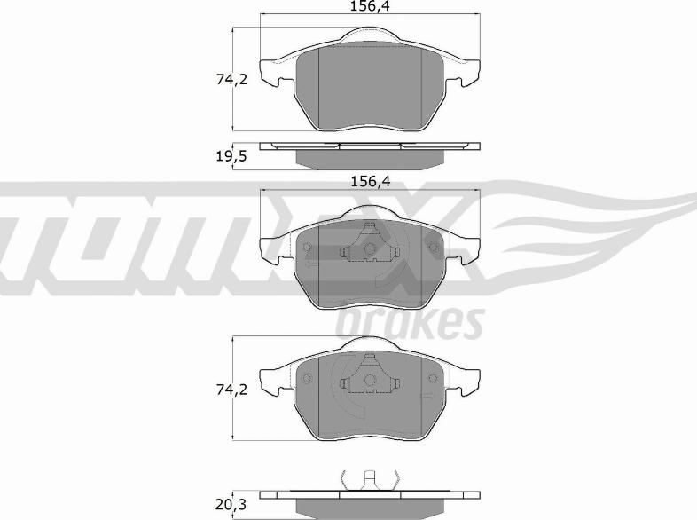 TOMEX brakes TX 12-12 - Komplet Pločica, disk-kočnica www.molydon.hr