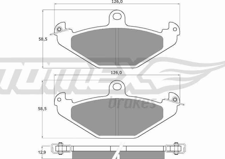 TOMEX brakes TX 12-371 - Komplet Pločica, disk-kočnica www.molydon.hr