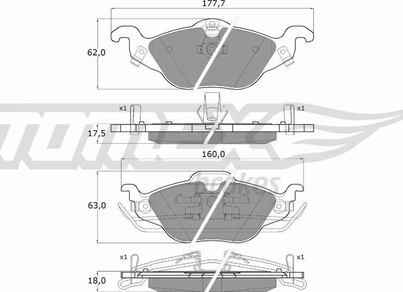 TOMEX brakes TX 12-21 - Komplet Pločica, disk-kočnica www.molydon.hr