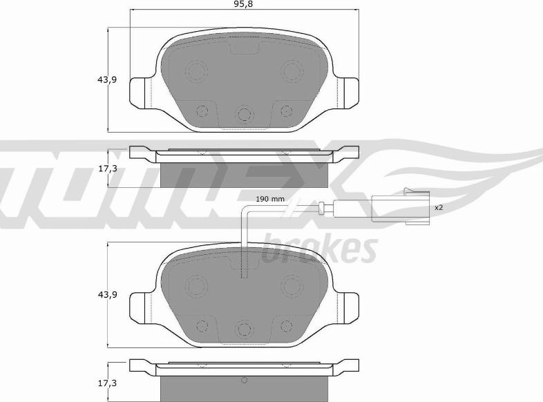 TOMEX brakes TX 12-703 - Komplet Pločica, disk-kočnica www.molydon.hr