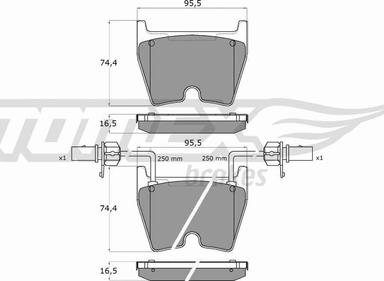 TOMEX brakes TX 17-99 - Komplet Pločica, disk-kočnica www.molydon.hr