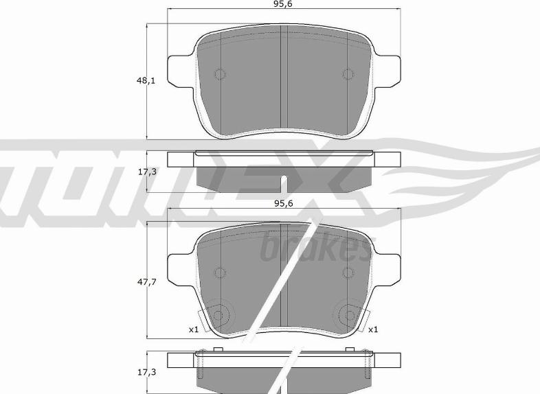 TOMEX brakes TX 17-94 - Komplet Pločica, disk-kočnica www.molydon.hr