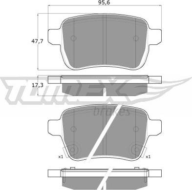 TOMEX brakes TX 17-94 - Komplet Pločica, disk-kočnica www.molydon.hr