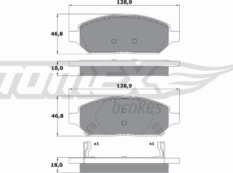 TOMEX brakes TX 17-90 - Komplet Pločica, disk-kočnica www.molydon.hr