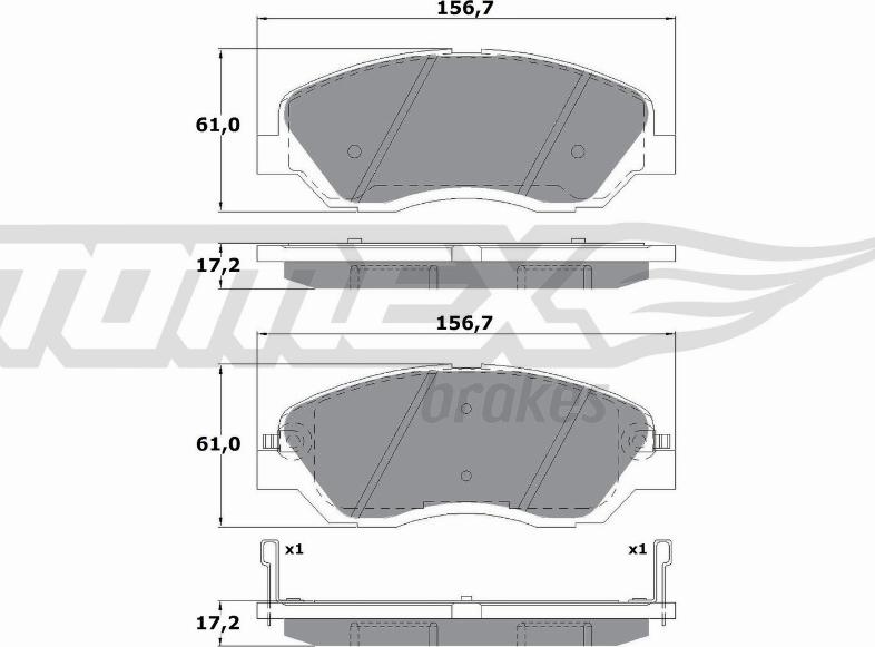 TOMEX brakes TX 17-44 - Komplet Pločica, disk-kočnica www.molydon.hr