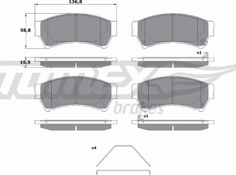 TOMEX brakes TX 17-40 - Komplet Pločica, disk-kočnica www.molydon.hr