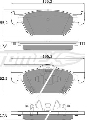 TOMEX brakes TX 17-51 - Komplet Pločica, disk-kočnica www.molydon.hr