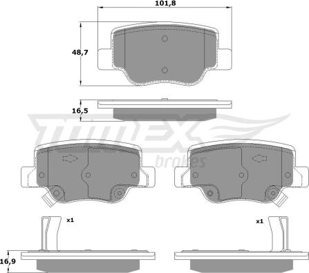 TOMEX brakes TX 17-58 - Komplet Pločica, disk-kočnica www.molydon.hr