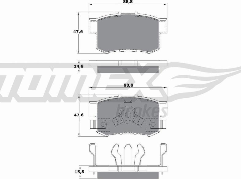 TOMEX brakes TX 17-53 - Komplet Pločica, disk-kočnica www.molydon.hr