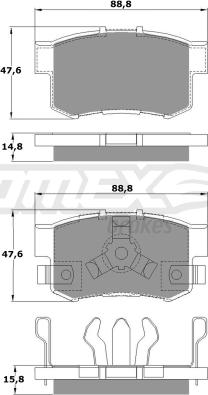 TOMEX brakes TX 17-53 - Komplet Pločica, disk-kočnica www.molydon.hr