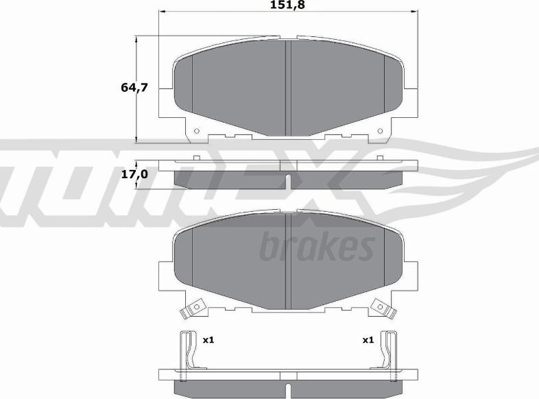 TOMEX brakes TX 17-52 - Komplet Pločica, disk-kočnica www.molydon.hr