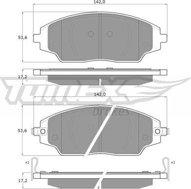 TOMEX brakes TX 17-00 - Komplet Pločica, disk-kočnica www.molydon.hr