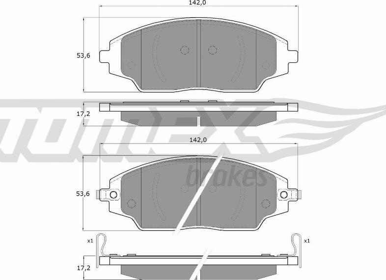 TOMEX brakes TX 17-00 - Komplet Pločica, disk-kočnica www.molydon.hr