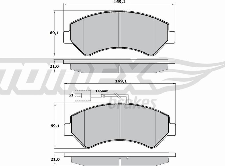 TOMEX brakes TX 17-19 - Komplet Pločica, disk-kočnica www.molydon.hr