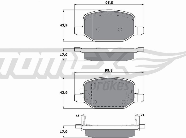 TOMEX brakes TX 17-18 - Komplet Pločica, disk-kočnica www.molydon.hr