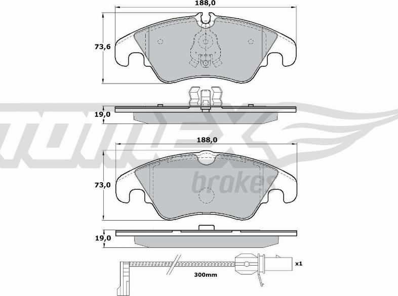 TOMEX brakes TX 17-13 - Komplet Pločica, disk-kočnica www.molydon.hr