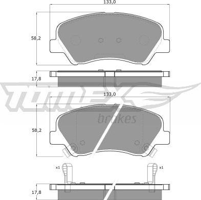 TOMEX brakes TX 17-85 - Komplet Pločica, disk-kočnica www.molydon.hr