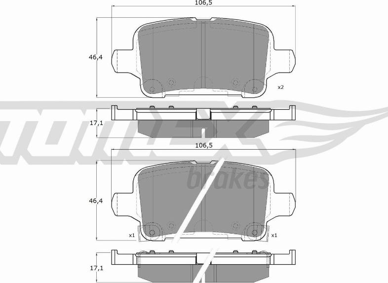 TOMEX brakes TX 17-88 - Komplet Pločica, disk-kočnica www.molydon.hr