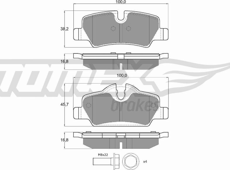 TOMEX brakes TX 17-83 - Komplet Pločica, disk-kočnica www.molydon.hr