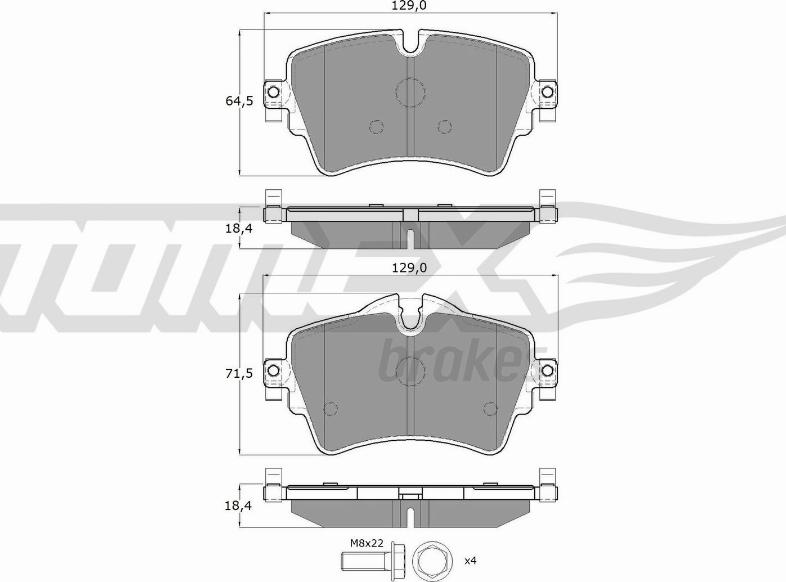 TOMEX brakes TX 17-82 - Komplet Pločica, disk-kočnica www.molydon.hr