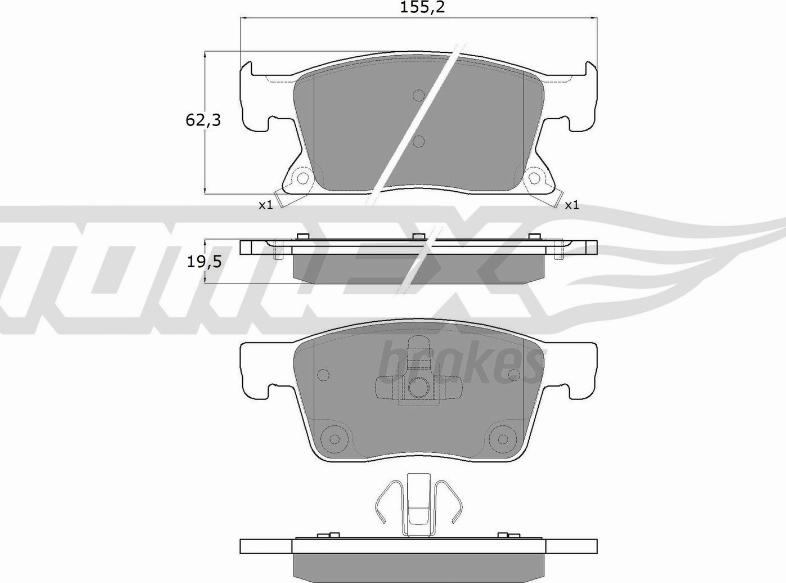 TOMEX brakes TX 17-87 - Komplet Pločica, disk-kočnica www.molydon.hr