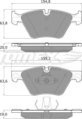 TOMEX brakes TX 17-33 - Komplet Pločica, disk-kočnica www.molydon.hr