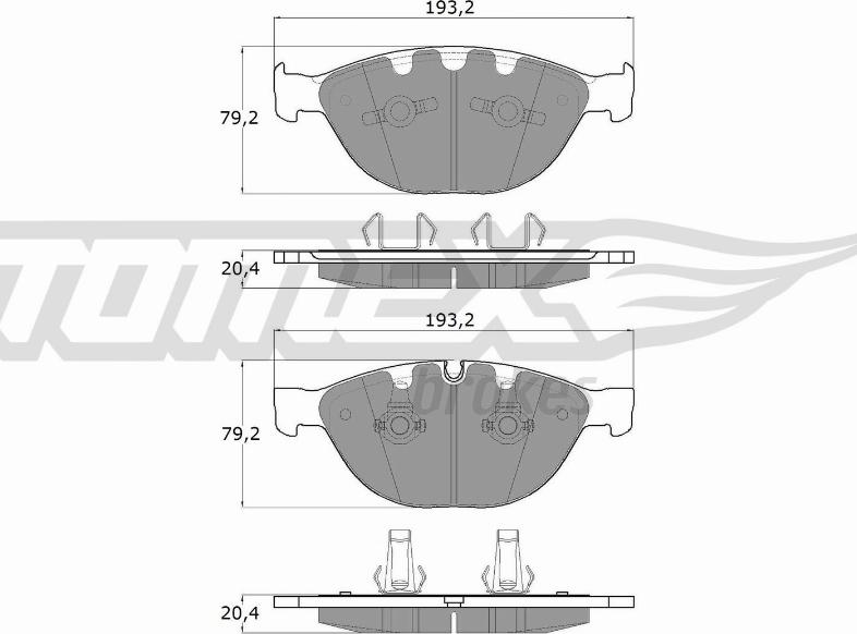 TOMEX brakes TX 17-37 - Komplet Pločica, disk-kočnica www.molydon.hr