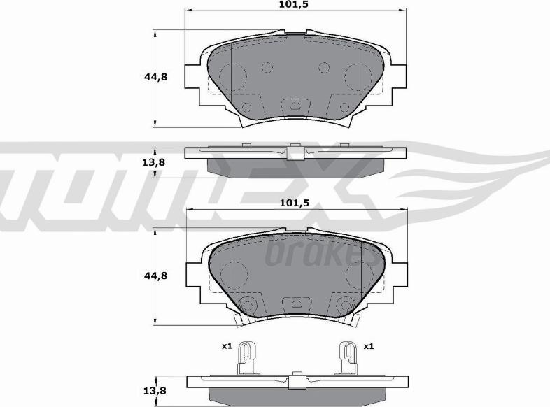 TOMEX brakes TX 17-24 - Komplet Pločica, disk-kočnica www.molydon.hr