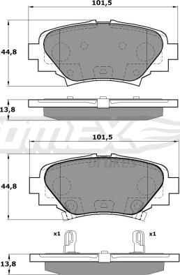 TOMEX brakes TX 17-24 - Komplet Pločica, disk-kočnica www.molydon.hr