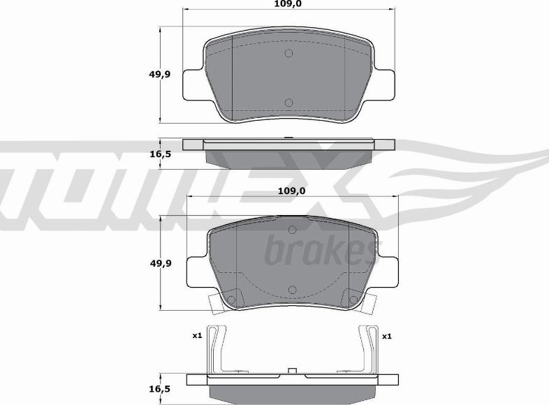 TOMEX brakes TX 17-21 - Komplet Pločica, disk-kočnica www.molydon.hr