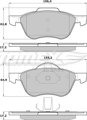 TOMEX brakes TX 17-27 - Komplet Pločica, disk-kočnica www.molydon.hr