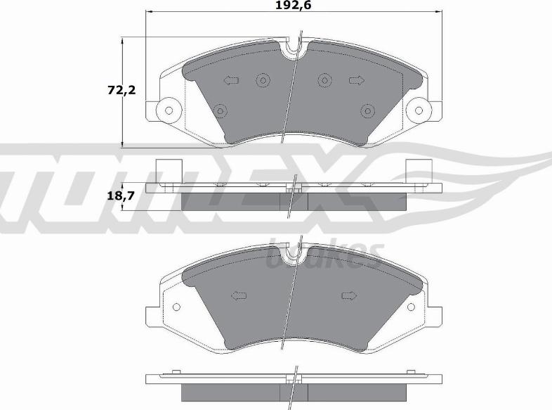 TOMEX brakes TX 17-73 - Komplet Pločica, disk-kočnica www.molydon.hr