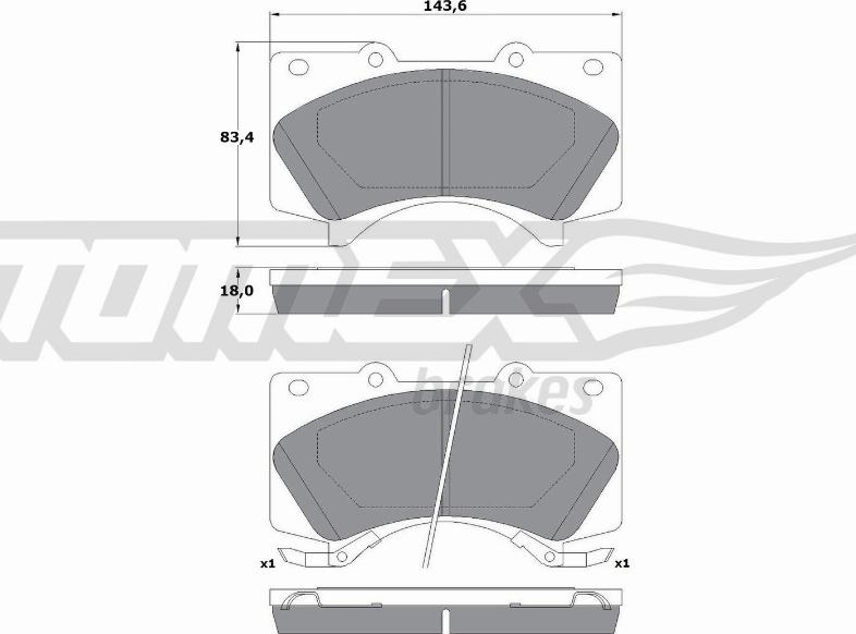 TOMEX brakes TX 17-77 - Komplet Pločica, disk-kočnica www.molydon.hr