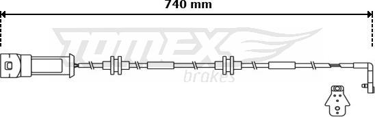 TOMEX brakes TX 30-76 - Signalni kontakt, trosenje kočione plocice www.molydon.hr