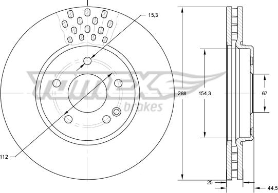 TOMEX brakes TX 74-09 - Kočioni disk www.molydon.hr