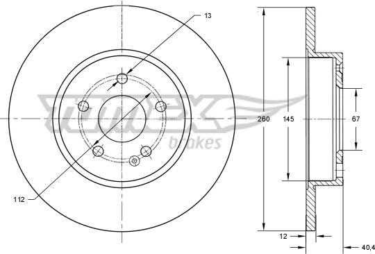 TOMEX brakes TX 74-06 - Kočioni disk www.molydon.hr