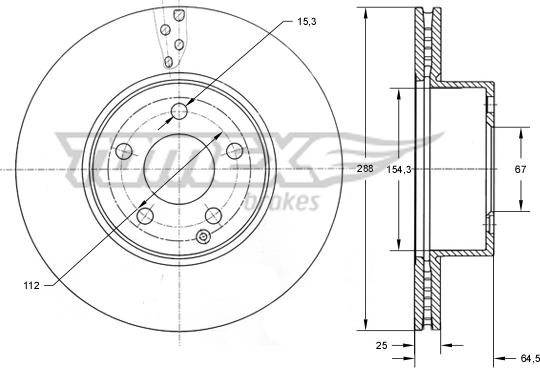 TOMEX brakes TX 74-03 - Kočioni disk www.molydon.hr