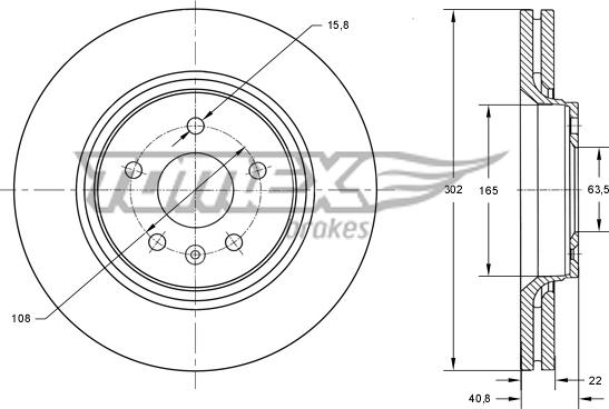 TOMEX brakes TX 74-14 - Kočioni disk www.molydon.hr