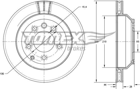 TOMEX brakes TX 74-16 - Kočioni disk www.molydon.hr