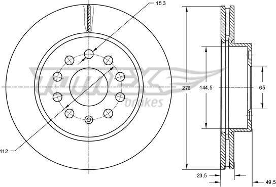 TOMEX brakes TX 74-10 - Kočioni disk www.molydon.hr