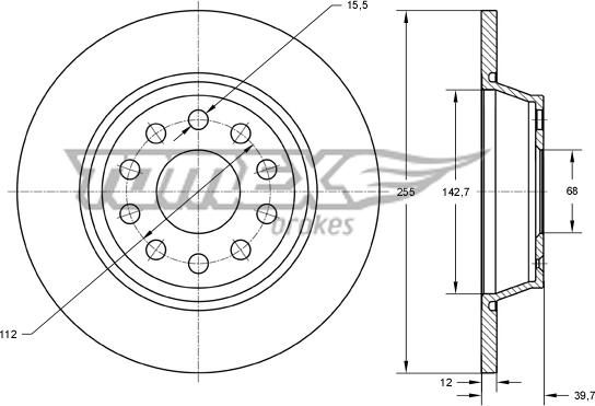 TOMEX brakes TX 74-11 - Kočioni disk www.molydon.hr