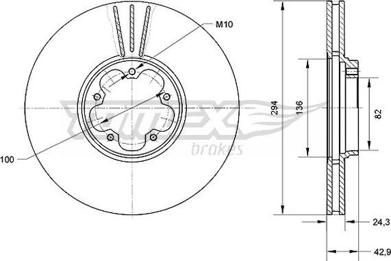 TOMEX brakes TX 70-96 - Kočioni disk www.molydon.hr