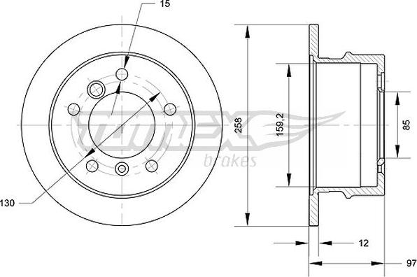 TOMEX brakes TX 70-90 - Kočioni disk www.molydon.hr