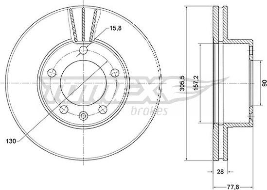 TOMEX brakes TX 70-91 - Kočioni disk www.molydon.hr