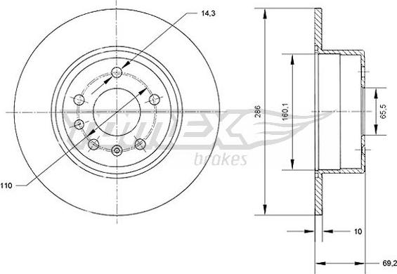 TOMEX brakes TX 70-49 - Kočioni disk www.molydon.hr